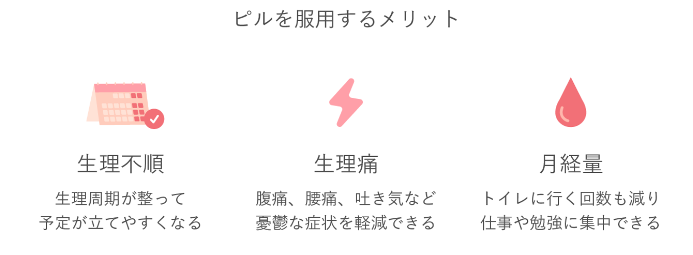 ピルを服用するメリット
