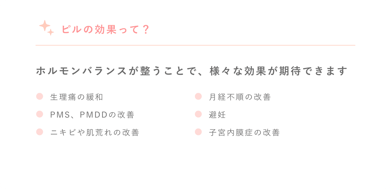 ピルの効果って？