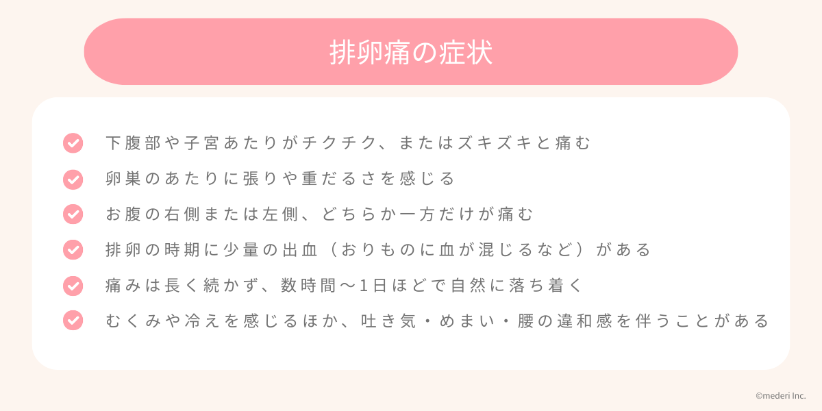 排卵痛の症状の画像