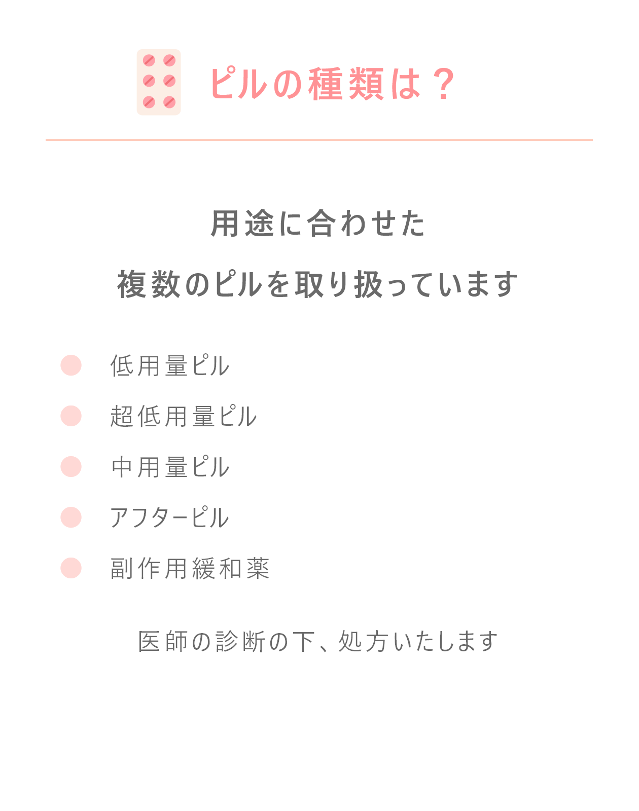 ピルの種類は？