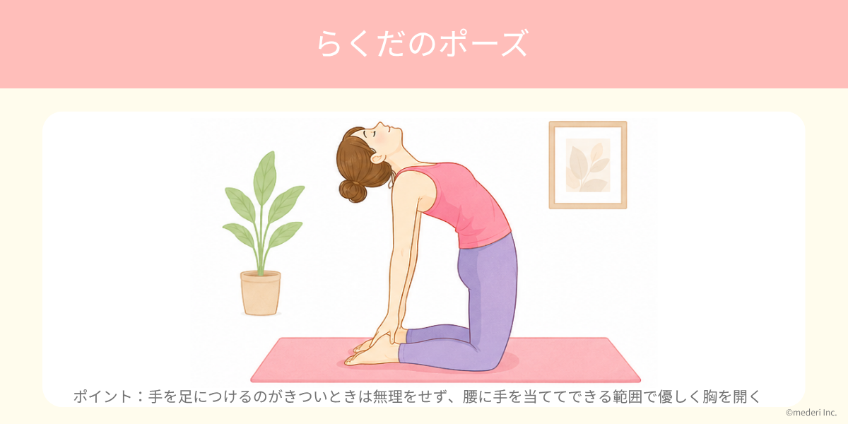 ヨガ_らくだのポーズのイメージ